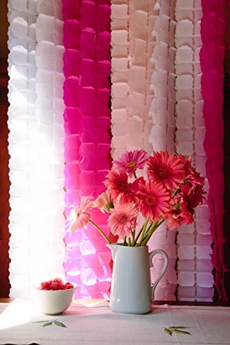 12 Whitest White Party Streamers. BEST VALUE. Long, Lush & Dimensional Hanging Honeycomb Flower Garlands Add EASY & INSTANT STYLE to Your Celebration. 12 feet long.