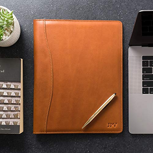 Personalized Leather Padfolio Legal Pad Folio Organizer Customized