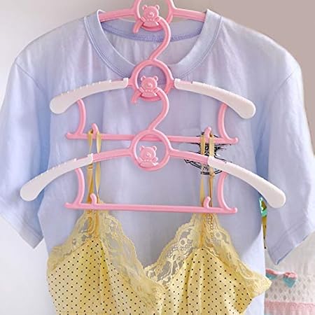 Cuhawudba Cintres De Vetement Pour Bebe Cintres De Vetement Danimation Mignon Telescopiques Pour Enfants Support De Vetements Pour Enfants Cintre En Plastique Pour Bebe Nouveau Ne Rose Cintres Ameublement Et Decoration Epf Lk