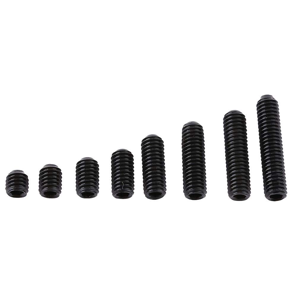 Photo 1 of 200pcs M3 Black Hex Socket Head Screw Steel Socket Cup Point Grub Set Hex Socket Set Screw Screw Assortment