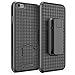 iPhone 6s Plus Case, i-Blason [Transformer] iPhone 6 Plus /6s Plus Case Slim Hard Shell Holster with Kickstand (Black)