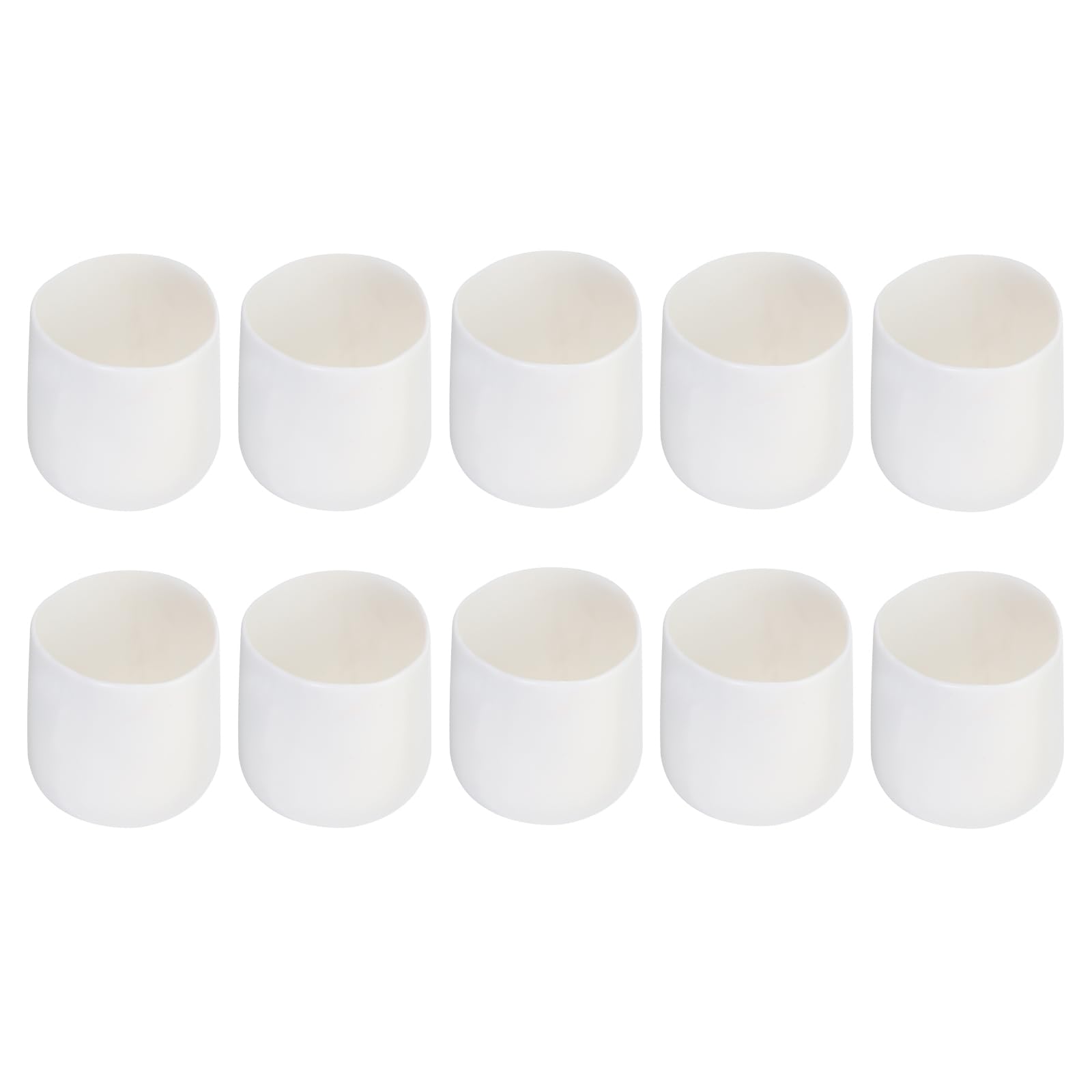 Rebower 10 Pack Screw Thread Protector Cover Rubber End Caps, [for Screw, Bolt, Rod End Cap] - 1 5/8 inch(42mm) inner dia/White