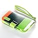 Generic Wallet PU Leather Case Card Holder Flip Case Cover for Samsung i9300 Galaxy S3 III - Retail Packaging - Lime/Green/Orange