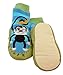 Baby Toddlers Kids Indoor Slipper Shoe Socks Moccasins NON SKID BLUE STRIPE MONKEY (Age 2-3 (Sole length 16cm))