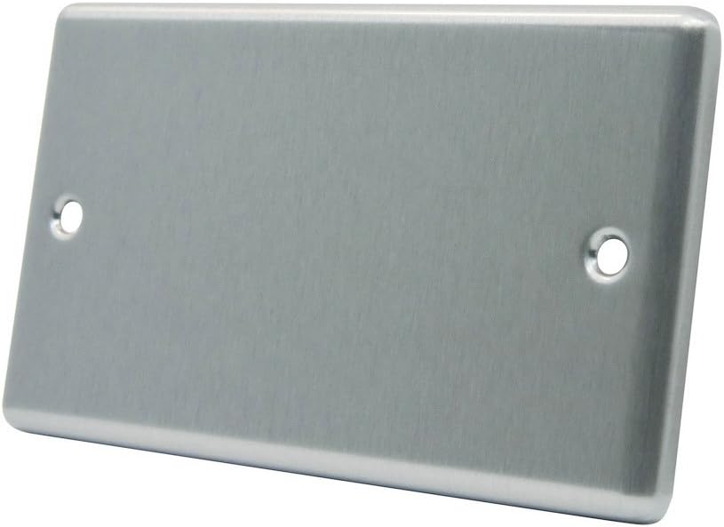 Alliance Electrical AET CSC2GBP Satin Chrome Classical 2-Gang Double Blanking