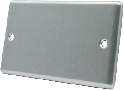 Alliance Electrical AET CSC2GBP Satin Chrome Classical 2-Gang Double Blanking