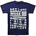 MUSE Band Shade Of Grey Storm Logo T-Shirt,Blue,X-Large