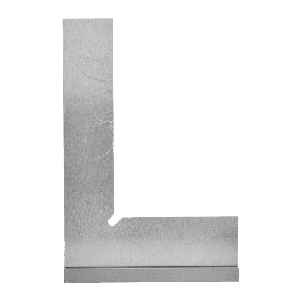 Stainless Steel Angle Ruler 90 Degree high Accuracy Flat Square Ruler with seat Protractor Engineer Measuring Tool (150x100mm)