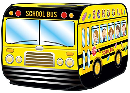 Kiddie Play School Bus Pop Up Kids Play Tent for Boys and Girls Indoor Outdoor Toy