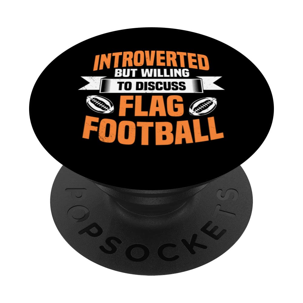 Flag Football Player Introverted Deflagging Sport Ball PopSockets Swappable PopGrip