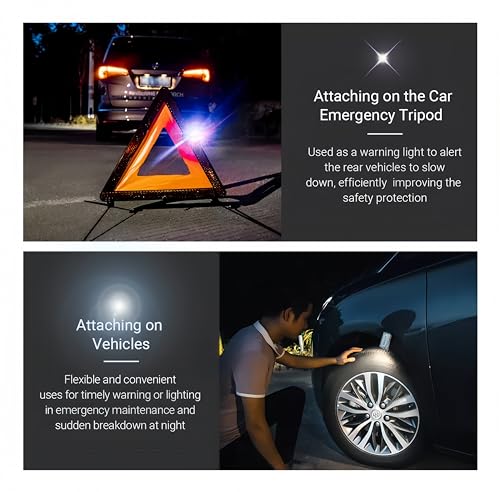 Jonurphy LED Blinklicht Sicherheitslicht,7 Modi,geeignet für Läufer,Spaziergänger,Radfahrer,Polizisten im Dienst,das Beste visuelle Zubehör für Sicherheitswarnungen