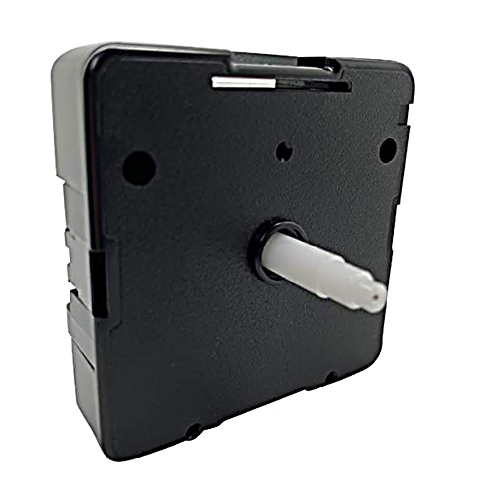 New Replacement Quartz Plastic Shaft UTS German Black Clock Movement Mechanism Motor (20mm Shaft - Faces Up to 8-12mm)