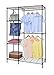 Finnhomy Heavy Duty Wire Shelving Garment Rack for Closet Organizer Portable Clothes Wardrobe Storage with Adjustable Shelves and Hangers,Thicken Steel Tube，Black
