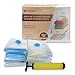 Vacuum Storage Bags - 15 Pack Bundle - Space saver - FREE Hand pump for travel - Triple Seal For More 3 times more compression