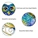 LIFFY Metal Owl Wall Decor Garden Hanging Art Glass Decorative Fence Decorations for Patio, Porch or Door