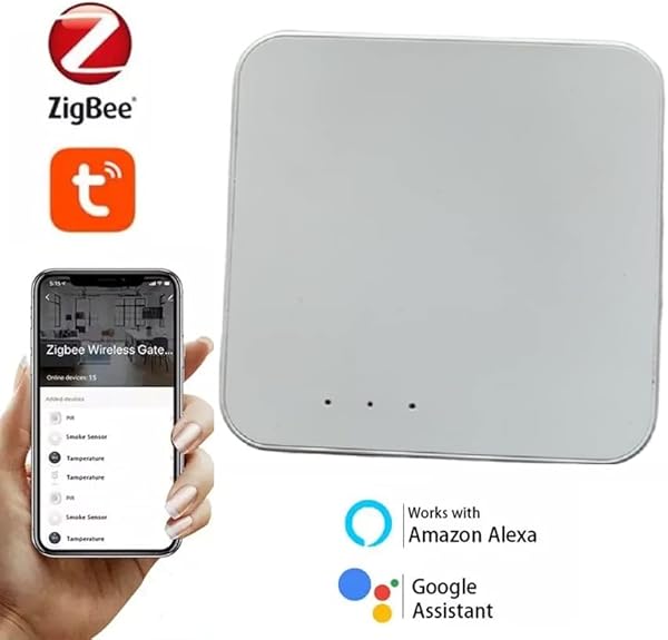 MHCOZY Tuya Smart Home ZigBee GateWay Hub App Mando a distancia inalmbrico para dispositivos ZigBee mediante Smart Life compatible con Alexa Google Home
