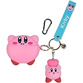 Beats Studio Buds Case, 3D Cute Cartoon Kawaii Character Soft Silicone Case Cover for Beats Wireless Earbuds Anime Skin with Keychain Accessories for Girls Women Kids (Pink Kirby)