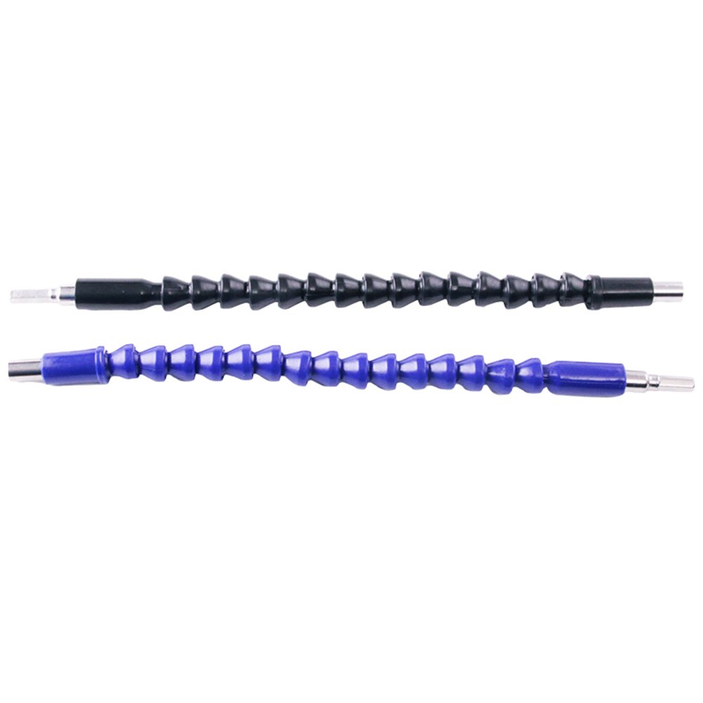 SUYIZN 2Pcs Flexible Drill Bit Extension with Screw Drill Bit Holder, Hexagon Drill Connection Size of 1/4 Inch