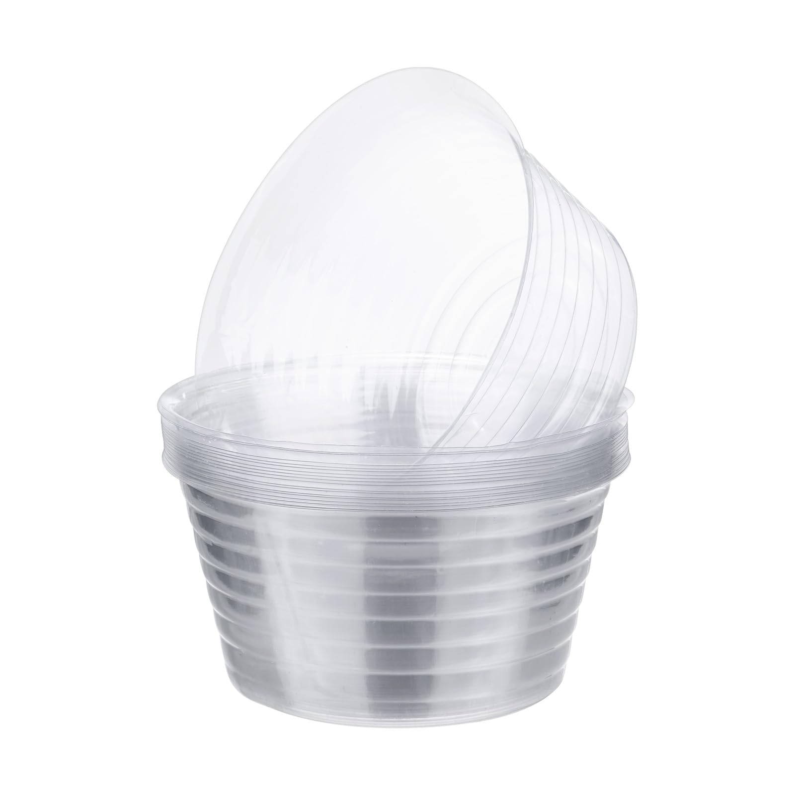 M METERXITY 20-Pack Plastic Plant Saucer, 7 Inch Clear Thin Plant Saucer Drip Tray for Indoor/Outdoor, Planter Liners Nursery Pots