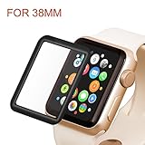 Apple Watch 38mm Full Coverage Screen Protector (Series 1, Series 2, Series 3), Atill Tempered Glass Screen Protector [Anti-scratch] [Bubble-free] for Apple iWatch