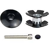 PLATT Bike Headset Top Cap Aluminum Alloy Headset Star Nut Stem Cap Fits 1-1/8" Stems and Forks