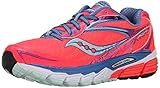 Saucony Women's Ride 8 Running Shoe, Coral/Blue/Sea, 7.5 M US