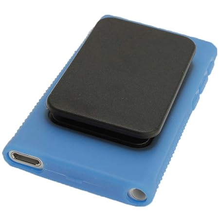 igadgitz Blau 'Clip'n'Go' Dauerhafte Kristall Gel Tasche TPU Hülle Schutzhülle Etui für Apple iPod Nano 7. Gen Generation 7G 