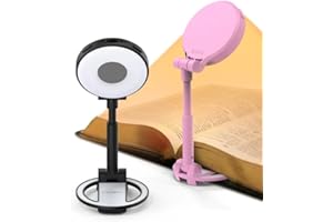 Eastpin Rechargeable Book Light for Reading in Bed - 3 Color Temperatures Clip-on Reading Light for Books with Stepless Dimmi