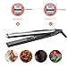 BERTA Professional Salon Flat Iron, Negative Ions Ceramic Hair Straightener,360° Swovel Cord 3D Floating Plate,LCD Digital Controls Temperature Control,Silver