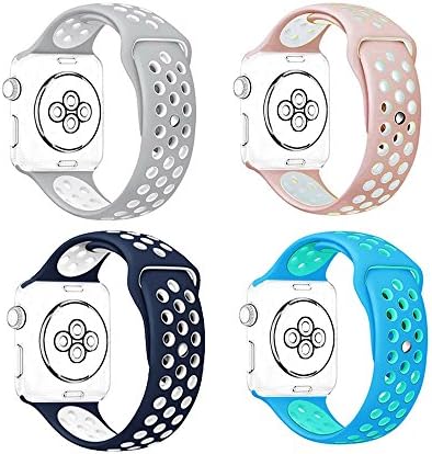 38mm /42mm Smart Watch Bands,silicone sport replacement wristband for apple watch Series 3, Series 2, Series 1, Nike+, Edition, S/M M/L Size