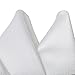 3-Pk White Pocket Square Set Pre Folded, Pesko, Crown and Puff Folds