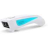NETUM Upgraded Mini Wireless QR Barcode Scanner | 3 in 1 Bluetooth Portable Pocket Small 1D 2D Bar Code Reader, Automatic Fast, Precise scanning for POS, C850 White