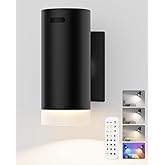 Afyuol LED Wall Sconce, Wireless Battery Operated Wall Sconce with Rechargeable Battery Operated 12RGB and 3CCT Dimmable Magn