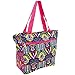Silverhooks Womens Aztec Beach Tote Bag w/ Pink Trim (Blue)