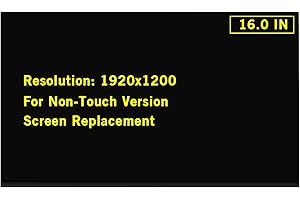 GBOLE 16.0" New Screen Replacement for Dell Inspiron 16 5620 5625 P117F P117F001 P117F002 FHD 1920x1200 30Pin LED LCD Display Screen Panel(Only for Non Touch)