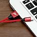 FOCUSPOWER 2PACK (3.3+6.6)FT Lightning Cable Linen Braided Fast Charging Cable 8pin Lightning to USB Cable for iPhone 7/7+/6/6+/6s/6s+/5/5s/5c/SE, iPad and More (Bright Red)