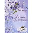 Designer Greetings A Wedding Blessing: Purple and White Flowers Religious Wedding Congratulations Card