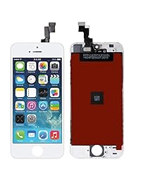 weelpower negro vidrio digitalizador de visualización táctil LCD de repuesto montaje para iPhone se con herramienta de reparación, Blanco