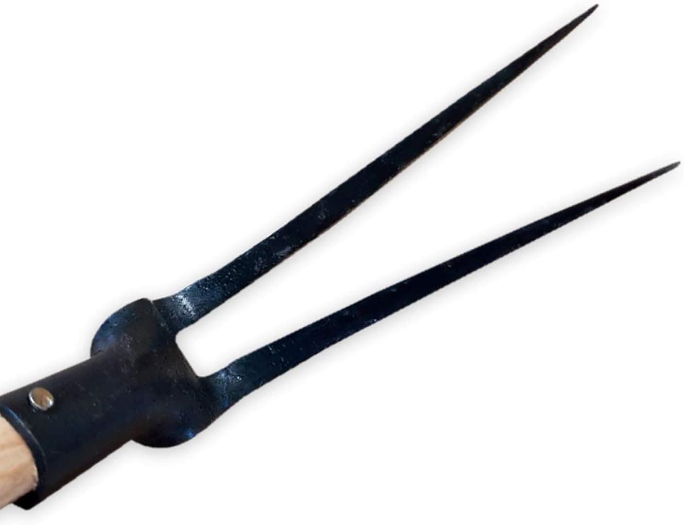 CLAIRLA Hand Mini Garden Hoes Dual Headed Weeding Tool - Carbon Steel Hoe/Tine Cultivator 3 Prongs Combo Garden Tools with Wood Handle (2 Prongs) : Garden & Outdoor