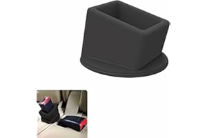 BUBBLE-FLY Silicone Seat Belt Buckle Holder - Universal Car Buckle Stabilizer for Easy Access, Keeps Buckle Upright & Secure for Seniors/Kids,Universal Fit for Cars, SUVs (Black)