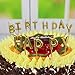 Beurio Gold Happy Birthday Letter Cake Candles