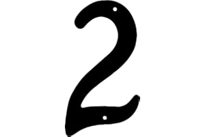 HIllman 841620 4-Inch Nail-On Black Die Cast Aluminum, House Number 2