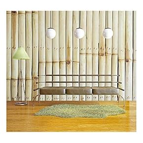 Bamboo Texture and Background - Removable Wall Mural | Self-Adhesive Large Wallpaper - 66x96 inches