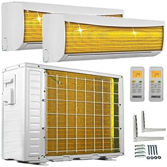 Dimstal A A Duosplit Golden Fin Climatizador Con Aire Acondicionado Y Calefaccion 9000 A 12000 Btu Con Wifi Y Wlan Para Casas Inteligentes Blanco 230 00v Amazon Es Grandes Electrodomesticos dimstal a a duosplit golden fin