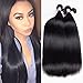 Peruvian Straight Hair Bundles Human Hair 24 26 28 30Inch Unprocessed 10A Remy Straight Virgin Human Hair 4 Bundles Long Hair Straight Bundles 400g Natural Color