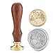 Ginkgo Leaf Wax Seal Stamp, Mornajina Botanical Brass Head Wooden Handle Removable Sealing Stamp for Wedding Invitation Seals