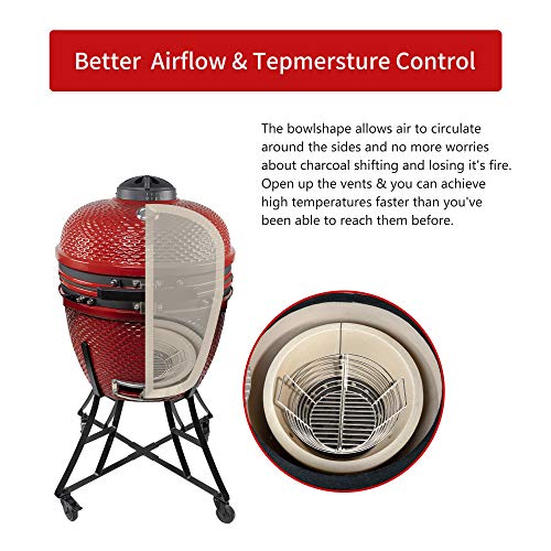 CHARAPID Charcoal Ash Basket with Removable Divider, Ideal Kamado Joe Classic and Primo Grills