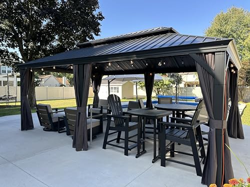 PURPLE LEAF 12x20 Hardtop Gazebo Review: Large Patio Shelter With Drainage & Curtains image 31
