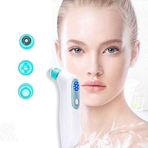 Electronic Blackhead Remover, Rechargeable Comedone Acne Suction Blackhead &amp; Whitehead Vacuum Extractor Facial nose Pore Cleaner Skin Care with blue light shrink pores