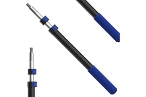 SKGPOLE Telescopic Extension Pole, 1-3FT Multi-Purpose Extension Pole with Universal Twist-on Metal Tip, Sturdy Aluminum Paint Roller Extension Pole